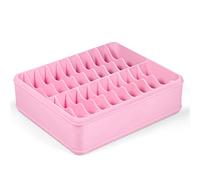 RaySoar 3D Printed 20 Grids Diamond Painting Bag Organizer, Multi Slot Drill Bags Storage Tray, Spill Proof Stand Upright Portable Desktop Craft Storage Caddy for Small Diamond Art Accessories -Pink