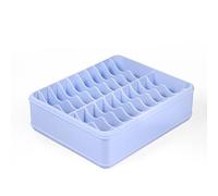 RaySoar 3D Printed 20 Grids Diamond Painting Bag Organizer, Multi Slot Drill Bags Storage Tray, Spill Proof Stand Upright Portable Desktop Craft Storage Caddy for Small Diamond Art Accessories -Blue