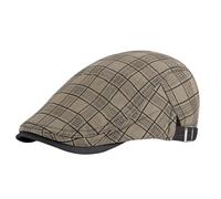 Rayson Men's Scottish Newsboy Flat Cap Adjustable Cotton Irish Ivy Hats Flat Cap, Khaki, One Size