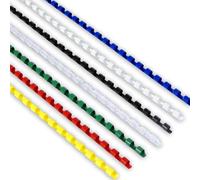 RAYSON Plastic Binding Combs, 20 Sheets, 6mm, Colourful, 21 Rings, A4, Box of 100