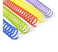 RAYSON Plastic Spiral Binding Coils, 105 Sheets, 3:1 Pitch, Multi-Coloured, A4, Pack of 100