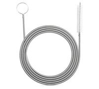 RayTour Extra-Thick Drain Brush with Stronger Spring 61-Inch Stainless Steel and Nylon Pipe Cleaner for Flexible, Curved & Slim Holes, Stronger Spring Version