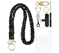 RAYTRUST Scrunchie Lanyard Teacher Soft Lanyard Key for ID Badge Holder | Soft scrunchie lanyard teacher design offers all-day neck comfort with durable alloy metal clasp for keys and ID badges.