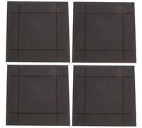 Rayware Faux Leather Stitch 4-Coasters, Black