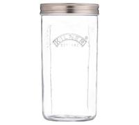 Kilner 1 Litre Fermentation Jar Set Wide Mouth Glass Jar with Silicone Valve Lid, Ceramic Weights & Recipe Booklet, Ideal for Small Batch Fermentation