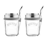 Rayware Kilner Set Of 2 Breakfast Jar 350Ml With Stainless Steel Spoon
