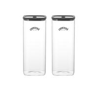 Rayware Kilner Set of 2 Fresh Storage Square Glass Jar 2 Litre with Silicone Lid - Clear Rayware Clear