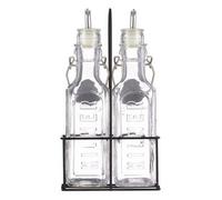 Rayware Kilner Set Of 2 Oil Bottles 300Ml & Metal Rack