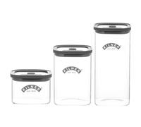 Rayware Kilner Set Of 3 Fresh Storage Square Glass Jar With Silicone Lid - Clear