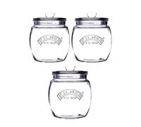 Rayware Kilner Set of 3 Universal Push-Top Lid Glass Jar 0.85 Litre - Clear Rayware Clear