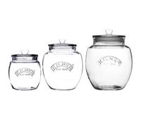 Rayware Kilner Set Of 3 Universal Push-Top Lid Glass Jar - Clear