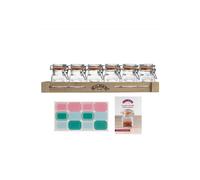 Rayware Kilner Set of 6 Cliptop Jar 70ml with Wooden Rack in Clear Rayware Clear