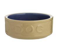 Rayware Mason Cash Cane & Blue Lettered Stoneware Dog Bowl 18Cm