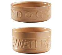 Rayware Mason Cash Cane Lettered Dog & Water Bowl Set