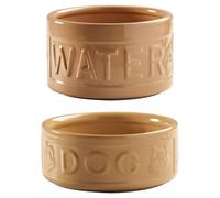 Rayware Mason Cash Cane Set Of 2 Stoneware Lettered Dog Bowl