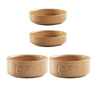 Rayware Mason Cash Cat Saucer & Lettered Cat Bowl Set - Cane