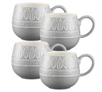 Mason Cash Set Of 4 Impressions Mugs Grey