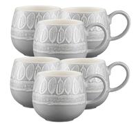Mason Cash Impressions Durable Stoneware 350ml Grey Leaf Mug, Ceramic, 13 x 9.7 x 8.4 cm, 2001.880