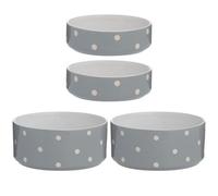 Rayware Mason Cash Set Of 4 Stoneware Pet & Dog Bowl - Grey