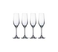 Ravenhead Kings Set of 4 Champagne Flutes 200ml | Elegant 20cl Flute Glass Set for Celebrations, Dining & Entertaining, Durable & Dishwasher Safe