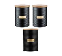 Rayware Typhoon Otto Set of 3 Kitchen Storage Canister - Black Rayware Black