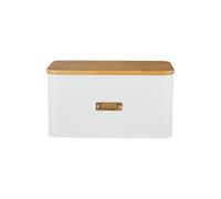 Rayware Typhoon Otto Square Bread Bin 9.5 Litre with Bamboo Lid - White Rayware White