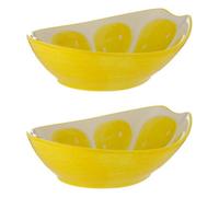 Rayware Typhoon World Foods Set Of 2 Lemon Oval Bowl 21Cm - Yellow