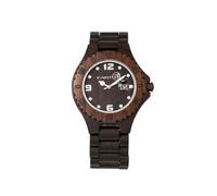 Raywood Bracelet Watch with Date Earth Wood Dark Brown One Size