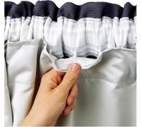 RAYYAN LINEN Thermal Blackout Curtain Lining Pair, 100% Blackout 3 Pass Readymade Insulated Linings with Curtain Hooks (Width 90" X Drop 52" (To Fit 90"X54")