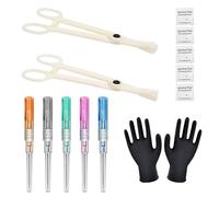 rayyl 13PCS Piercing Needle 14G 16G 18G 20G 22G Piercing Tool Kit with 2pcs Piercing Clamps for Piercing Accessories