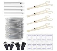 Rayyl Body Piercing Tool Kit - 42 Pieces Piercing Kit with 12G 14G 16G 18G 20G Piercing Needles Piercing Clamps Pliers for Ear Nose Navel Tongue Eyebrow Body Piercing ki