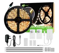 RAYZEEK 19.7FT Motion Sensor LED Strip Lights,RF Wireless Motion Auto Control for Under Bed, Stair, Pantry,Kitchen(1×Controller+2×Motion Sensor) No Include Batteries