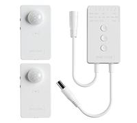 RAYZEEK Wireless Motion Sensor Controller Kit,12/24VDC Mini RF Wireless Controller with PIR Sensor,for Stairs,Under Bed,Garage(1 ×Controller+2 ×Motion Sensor) LED lights are not included