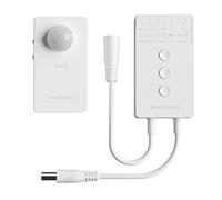 RAYZEEK Wireless Motion Sensor Controller Kit-No Wiring Mini PIR Sensor Switch 12/24VDC Controller with Dimmable,Timer for Stairway(1 ×Controller+1 ×Motion Sensor) LED lights are not included