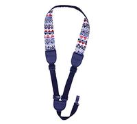 Rayzm Clip-On Ukulele Strap, Bohemian Knit Cotton Adjustable Neck Sling Belt, Button-Free Crossbody Design, No-Screw Attachment