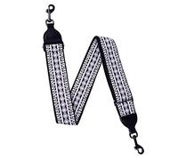 Rayzm Embroidery Banjo Strap, Jacquard Woven Cotton Strap for Banjo, Metal Clip-on Hooks, 5cm Wide, Length Adjustable