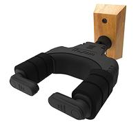 Rayzm Guitar Hanger, Gravity Auto-Lock Guitar Keeper Hook for Flat Wall Mount, Sturdy Instrument Bracket Hook Holder for Classical/Acoustic/Electric Guitars, Mandolin & Banjo, Wood Base