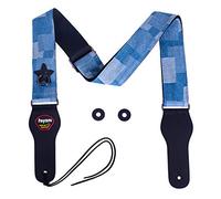Rayzm Guitar Strap, Denim Adjustable Strap for Acoustic/Electric/Bass Guitar with Strap Locks,5cm Wide