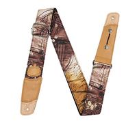 Rayzm Guitar Strap with Cable Hole and Plectrum Picks Pocket, Nylon Strap for Acoustic/Electric/Bass Guitar with Non-slip Cotton Backing, Metal Buckle, Adjustable Length