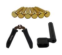 Rayzm Guitar String Winder/Bridge Pin Extractor, Guitar String Cutter/Pin Puller, 6 PCS Brass Guitar Bridge Pins