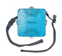 rayzm Mini Tambourine Cajon - Maple Wood Cajon Drum with Dual-Sound Zones, Jingles, Adjustable Waist/Leg Strap & Bag, Portable Percussion Instrument for Rhythm Practice & Live Shows