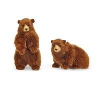 Raz Imports 2024 Up On The Mountain 8"" Brown Bear Ornament, Assorted of 2, 4450158