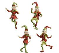 RAZ Imports - 5.5" Decorative Elf Ornaments (Set of 4) by RAZ