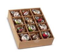 RAZ Imports Box of Vintage Ornaments, 2-Inch, Multicolor, Set of 12