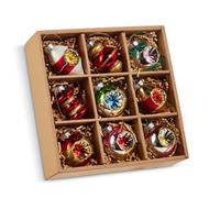 RAZ Imports Box of Vintage Ornaments, 2-Inch, Multicolor, Set of 9