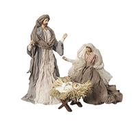 RAZ Imports Holy Family Nativity Set of 3 "Champagne Frost" 3140230