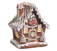 RAZ Imports Lighted Sprinkle Gingerbread House, 6.5-Inch, Multicolor