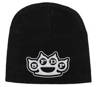 Razamataz Five Finger Death Punch Knuckles Embroidered Beanie Hat One Size Black
