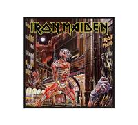 Razamataz Iron Maiden Somewhere in Time Band Logo Official Woven 10cm x 10cm Round Sew-On Patch
