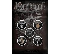 Razamataz Korpiklaani Butterfly Set Badges Set # 1 RANKARUMPU RAVEN PINS, Metal